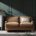 Daphnis Camel Velvet Sofa, 2-Seater