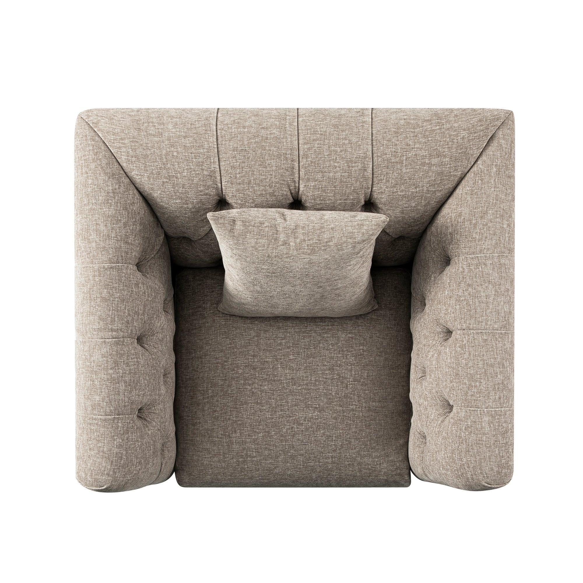 Ashby Chesterfield Armchair, Taupe Chenille