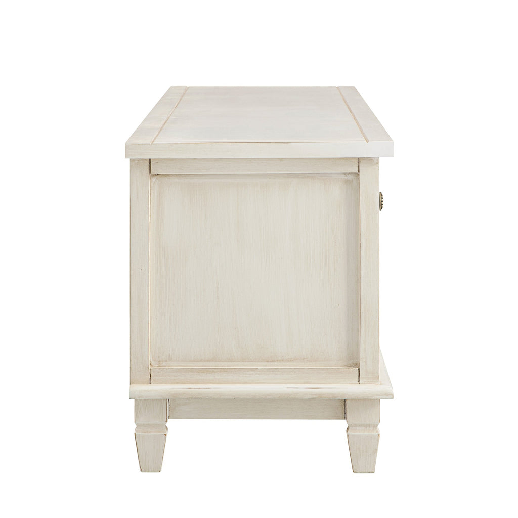 Chantilly Whitewashed 79" Wide TV Stand