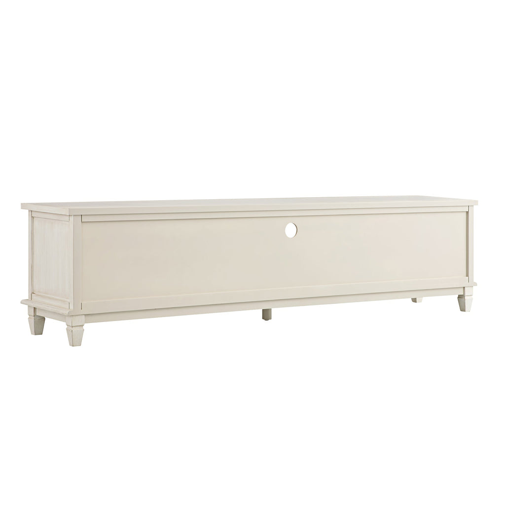 Chantilly Whitewashed 79" Wide TV Stand